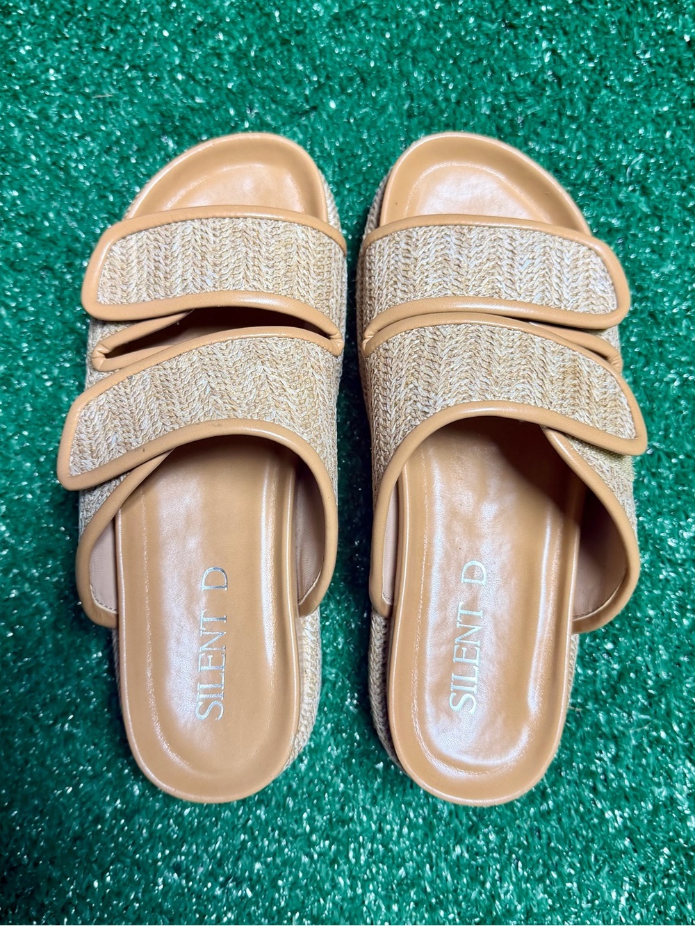 Silent D Tan Woven Double-Strap Slide Mules
Size 36/us6 worn once for pictures